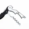 100pcslot Wine Corkscrew Opener Rostfritt stålflasköppnare Vin korkskruvverktyg enkelt Använd hela LX14842624162