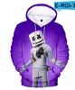 패션 marshmello 3D 인쇄 남성 가디건 십대 의류 후드 지퍼 하라주쿠 스웨터 스웨터