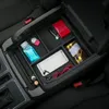 Ford F150 2015+車のインテリアアクセサリーのためのABSブラックアームレスト収納ボックスグローブパレットコンソールトレイ