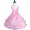 Vestidos de casamento em camadas de rendas para meninas lindo bordado Beads vestidos Aline Organza vestido de princesa crianças roupas idade 1-16 anos de idade