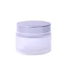 Pot en verre de crème givrée 10g/20g/30g, récipient vide pour échantillon cosmétique, Pot rond en verre, bouchon à vis, petite bouteille LX9168