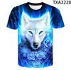 Newest Wolf 3D Print Animal Cool Funny T-Shirt Men Short Sleeve Summer Tops Tees Fashion T shirt
