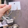 Dingle örhängen minimalistisk kryad rund droppörhängen för kvinnor pengar teckna US dollar strass örhänge smycken6425861
