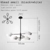 Modern Luxury Designer Black Gold White Long Led Ceiling Suspended Chandelier Light Lamp for Hall Bedroom Corridor Living Room