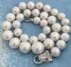 Vacker 12-13mm South Sea Round White Pearl Necklace 18 tum halsband