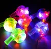 Sifflet clignotant lumineux lanière colorée LED s'allume amusant dans la fête sombre Rave Glow fête faveurs enfants enfants jouets électroniques avec boîte