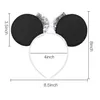 Halloween Funny Mouse Ears Hårband med paljett för Girls Bowknot Handgjorda satin pannbandsfestival Party Kids Hair Accessories FJ79210037