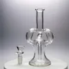 6,7 polegadas feitas à mão Tubos de fumantes de vidro transparente Bongas de vidro com tigela de 14 mm e 1 Banger de quartzo para presente