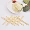 Disposable Fruit Fork Sticks Bamboo Food Picks Restaurant Buffet Cupcake Toppers Travel Picnic Festival Wedding Birthday Party Supplies