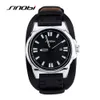 Sinobi Brand Sport Wirstwatch Relogio Masculino män Leather Watchband Watches Causal Japan Quartz Clock Mens Military Watches284p