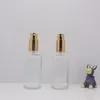 Şeffaf Cam Şişeler Sprey 330pcs / lot Boş Parfüm Şişesi Atomizer Kozmetik Parfüm Konteynerleri ile Altın Kapak LX2360