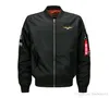 Black Bomber Jacket Flight Pilot Jackor Mens Casual Flying Coats Long Sleeve Slim Fit Clothes Brodery Plus Size M-6XL