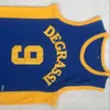 رجل دريك جيمي بروكس # 9 degrassi المجتمع مدرسة فيلم كرة السلة جيرسي 100٪ مخيط الأزرق S-3XL سريع مجاني