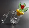 DHL Factory direct 100% Real Core Reactor Martelletto 4mm Bottom Quartz Banger Nail Duck Cactus Carb Cap per dab rig bong Smoking Tool