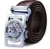 Newest cow genuine leather belts men luxury high quality male straps alloy automatic buckle belt fashion waistband223N