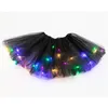 14 Colors Baby Girls LED Dress Kids Princess Tutu Skirt Puffy Luminous Girl Dresses for Stage Performance Party Gauze Skirt M1417