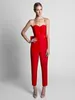 Krikor Jabotian Red Jumpsuits Formella aftonklänningar med avtagbar kjol Sweetheart Balklänningar Festkläder Byxdräkter Ogstuff Custom