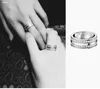 Japan and South Korea new Seiko two row diamond lovers titanium steel ring personalized full diamond ring jewelry