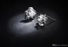 Pendientes para mujer, pendientes de canal de cristal coreano, pendientes de tuerca, anillo de boda, venta al por mayor, pendientes de tuerca de plata de ley 925