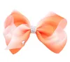 5 pouces Jojo siwa cheveux arcs fleurs arc-en-ciel couleur bébé filles pinces à cheveux avec strass Jojo arcs épingles à cheveux accessoire de cheveux