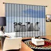 soundproof windproof curtain Luxury Blackout 3D Window Curtains For Living Room Bedroom