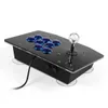アーケードスティックPCゲームジョイスティックUSBファイトスティックライト6ボタンコントローラ - ブルー