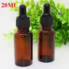 Glass Dropper Bottles for Sale 20ml Brown Essential Oil Perfume Container Use For E Juice Liquid