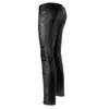 Herenbroek Sexy Gay Fetish Black Faux Lederen Lange Broek ZIP UP Novelty Muscle Tights Leggings Slank Wetlook Male1