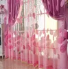 Przędza + Tkanina Luksusowa Zasłona Nowoczesne Liście Projektant Zasłony Tulle Okno Sheer Sheer Curtain do salonu Sypialnia Okno Panel