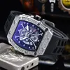 男性を見ている男性のための高品質のクォーツの動きの時計が腕時計ステンレス鋼のダイヤモンドケーストップ販売腕時計防水時計