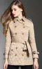 les ventes chaudes! Femmes mode angleterre moyen long coton rembourré manteau/marque concepteur double boutonnage veste pour femmes taille S-XXL #886F240