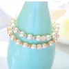 Charm Pearl Beaded Strengen Armbanden Sieraden Roestvrij staal 14K Verguld Dames Meisjesgeschenk