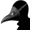 الطاعون طبيب الطيور قناع الأنف طويل المنقار تأثيري Steampunk هالوين زي الدعائم أسود أبيض DEC578