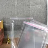 LBSISI Leven 500 stks 12*18 cm Plastic Zakken Verpakking Zelfklevende Afdichting Clear Pack Sieraden Gift Bag Candy cookie Poly