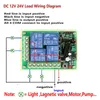 Zubehör Smart Multiple DC 12V 24V 10A 315/433 MHz 4Ch 4 CH Wireless Relais RF Fernbedienungsschalter Empfänger+1 2 3 4 Sender T200605