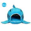 Pet Bed Cat Puppy Shark Shape Cushion Dog House Beds eller Möbler Kennel Varma husdjur Portable Supplies 1pcs224m