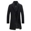男性ファッションジャケット男性スリムフィットコートビジネスメンズ長冬の防風冬の風防的な冬の5xl黒熱い販売高品質