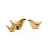 Złote ceramiczne figurki ptaków do kolekcjonowania minimalistyczne rzeźby dekoracyjne i posągi ręcznie robione dekoracje domu