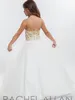 Rachel Allan 2019 Sparkly Girls Pageant Klänningar för Tonåringar Halter Tulle Floor Längd Rhinestone Little Girls Prom Party Dresses