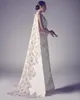 2020 Arabiska kvällsklänningar Zuhair Murad High Neck Long Prom-kappor Applique Pageant Formell Aftonklänning