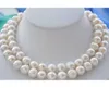 11-13mm Naturvit South Sea Baroque Pearl Necklace 35inch 14k guldlås