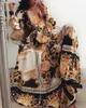 ファッション女性自由奔放に生きる夏のロンドのドレス休日のマキシ緩いサンドレス花のプリントVネック長袖エレガントドレスカクテルパーティー