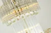 Europese luxe grote kristallen kroonluchters lichte villa hotel lobby crystal led hanglampen gouden kroonluchter verlichting voor project myy