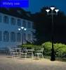 15W 3 heads Outdoor Solar LED Street Light,dusk to dawn for Patio, Post Light, Garden,parthway,planter 2.5M high