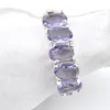 LuckyShine New Arrival Full New Oval 5- Stone Natural Amethyst 925 Sterling Silver Plated For Women Charm Gift Idea Rings Shi248D