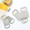 Protable Sleutelhanger Sleutelhanger Roestvrij staal Bierflesopener Big en Klein Size Beverage Openers 50 stks