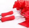 Parapluie en forme de cœur rouge pour femmes, pour la saint-valentin, fête de mariage, fiançailles, accessoires Photo, à long manche