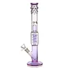 15 inch tall hookah straight ice glass big bong coil percolator water pipe with splash guard 14mm bowl downstem Grace Water Bongs Glass