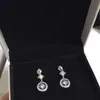 Neue elegante, ewige CZ-Diamant-Ohrstecker für Pandora, 925er Sterlingsilber, hochwertige Temperament-Damenohrringe mit Originalverpackung