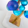 Modern Chromatic Crystal Ball Marble Colorized Table Lamp Creative Art LED Desk Light Home Decor Reading Bedroom Beside Fixture TA9141886